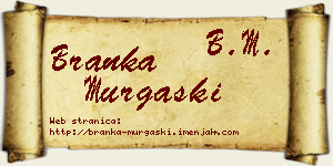 Branka Murgaški vizit kartica